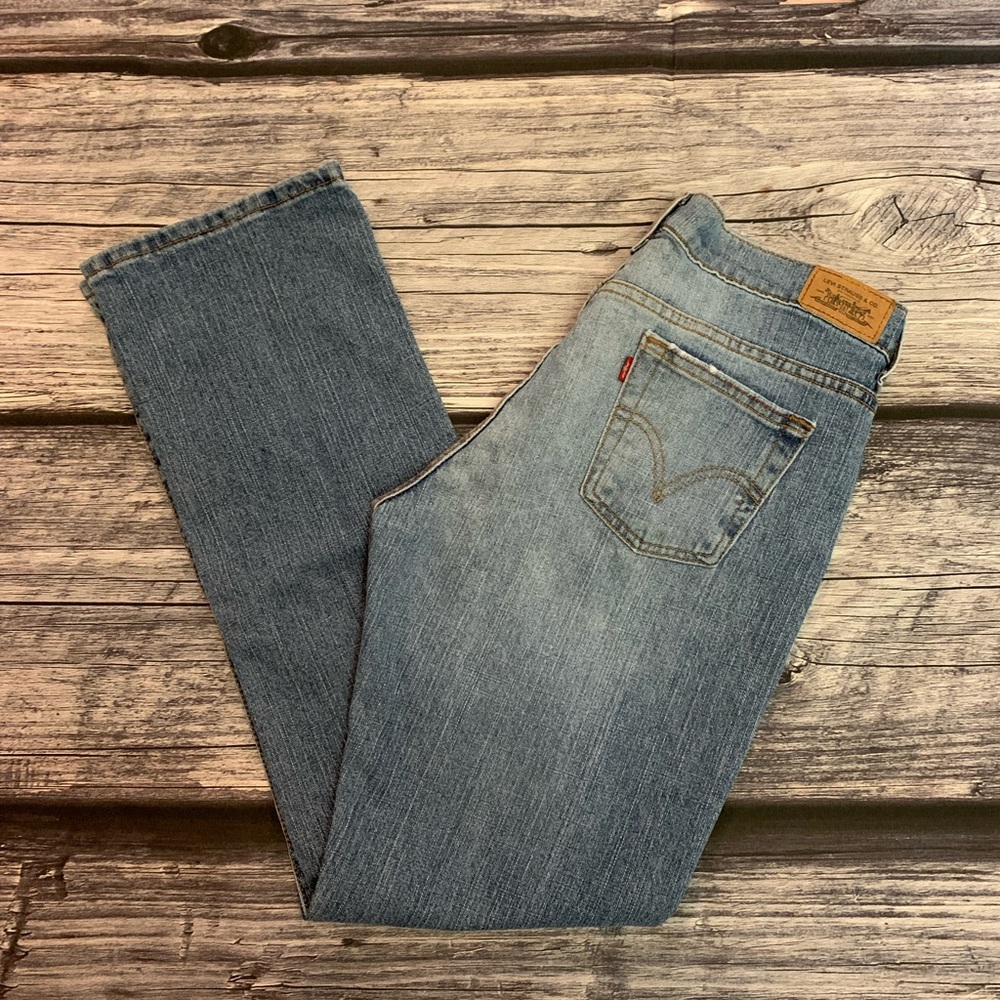 Levi’s 505 straight leg 12 M jeans slightly distressed